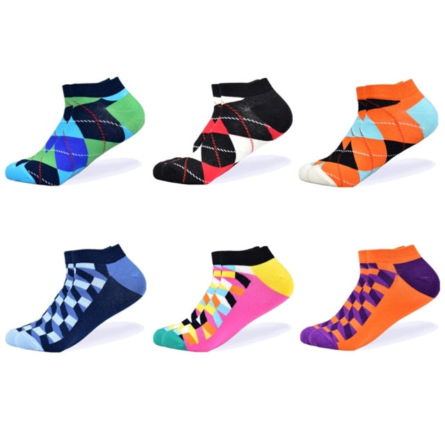Socks Men's Invisible Short Summer Socks Quality Business Casual spring Color Combed cotton Boat Socks