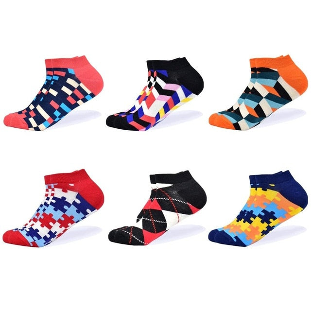 Socks Men's Invisible Short Summer Socks Quality Business Casual spring Color Combed cotton Boat Socks