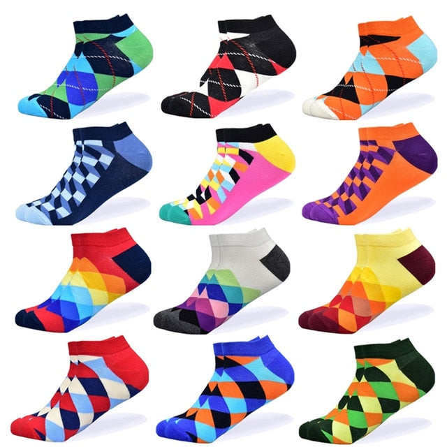 Socks Men's Invisible Short Summer Socks Quality Business Casual spring Color Combed cotton Boat Socks