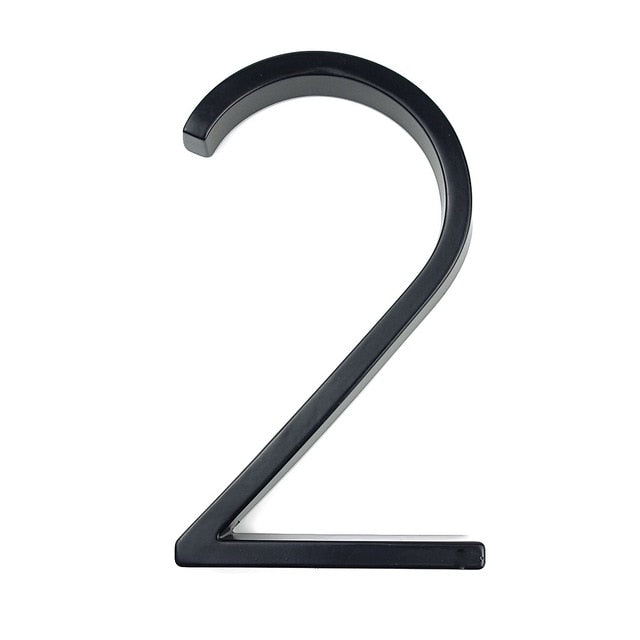 125mm Floating House Number Letters Big Modern Door Alphabet Home Outdoor 5 in.Black Numbers Address Plaque Dash Slash Sign