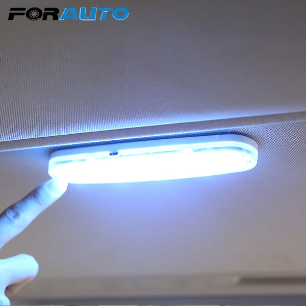 FORAUTO LED Car Interior Reading Light USB Charging Dome Vehicle Indoor Ceiling Lamp Auto Roof Magnet Lamp Car-styling