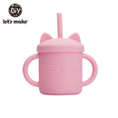 Let'S Make Baby Feeding Cups Cute Cartoon Baby Learning Cups Food Grade For Toddlers & Kids With Silicone Sippy Cup