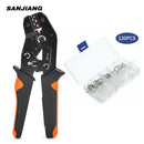 2.8/4.8/6.3mm Crimp Terminals Insulated Male and Female Wire Connector Electrical Wire Spade Connectors Insulated Sleeves Kit