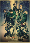 Japanese Classic Anime Attack on Titan Season 4 Poster Kraft Paper Prints and Posters Home Room Decor Art Wall Stickers