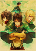 Japanese Classic Anime Attack on Titan Season 4 Poster Kraft Paper Prints and Posters Home Room Decor Art Wall Stickers