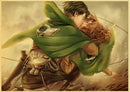 Japanese Classic Anime Attack on Titan Season 4 Poster Kraft Paper Prints and Posters Home Room Decor Art Wall Stickers