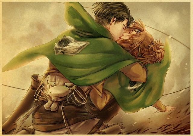 Japanese Classic Anime Attack on Titan Season 4 Poster Kraft Paper Prints and Posters Home Room Decor Art Wall Stickers