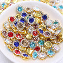 Claw Rhinestones Mix Color Sun Flower Flatback Sewing Rhinestones Shiny Crystals Stones Gold Base Sew On Rhinestones For Clothes
