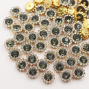 Claw Rhinestones Mix Color Sun Flower Flatback Sewing Rhinestones Shiny Crystals Stones Gold Base Sew On Rhinestones For Clothes