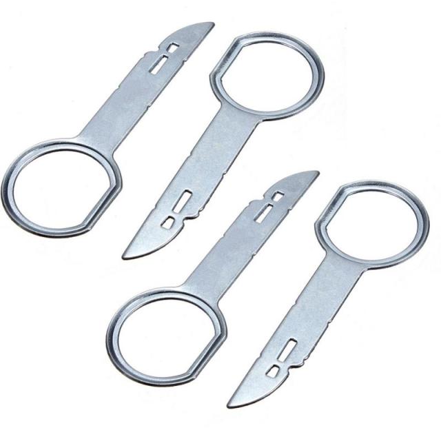 Repair Tools Car Styling 4Pcs/ 2 Pair Radio Removal Key Pin Tool Stereo Head Unit for Audio Tools For VW Keys Extraction TSLM1
