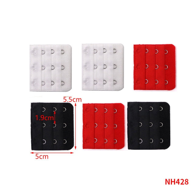 3/4/6/8pcs Bra Extension Strap Extenders for Women Adjustable Belt Buckle Nylon Elastic Bra Extension Strap Hook Clip Expander