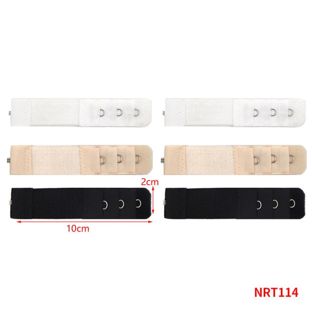 3/4/6/8pcs Bra Extension Strap Extenders for Women Adjustable Belt Buckle Nylon Elastic Bra Extension Strap Hook Clip Expander