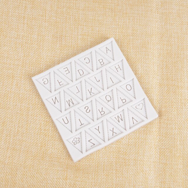 Letters Mold Triangle Alphabet Silicone Baking Mould Cupcake Decorating Tool Fondant Candy Chocolate Gumpaste Nonstick