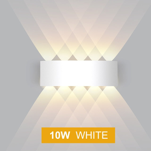 IP65 LED Wall Lamp Outdoor Waterproof Garden Lighting  Aluminum AC86-265 Indoor Bedroom Living Room Stairs Wall Light