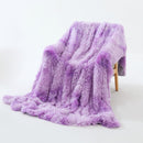 Fluffy Long Plush Throw Blanket Super Soft Double-sided Bedspread Blanket Shaggy Shawl Blanket for Adults Children