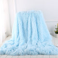 Fluffy Long Plush Throw Blanket Super Soft Double-sided Bedspread Blanket Shaggy Shawl Blanket for Adults Children
