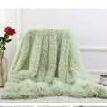 Fluffy Long Plush Throw Blanket Super Soft Double-sided Bedspread Blanket Shaggy Shawl Blanket for Adults Children