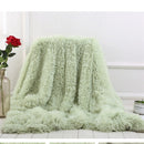 Fluffy Long Plush Throw Blanket Super Soft Double-sided Bedspread Blanket Shaggy Shawl Blanket for Adults Children