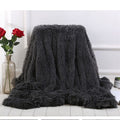Fluffy Long Plush Throw Blanket Super Soft Double-sided Bedspread Blanket Shaggy Shawl Blanket for Adults Children