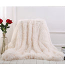 Fluffy Long Plush Throw Blanket Super Soft Double-sided Bedspread Blanket Shaggy Shawl Blanket for Adults Children