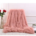 Fluffy Long Plush Throw Blanket Super Soft Double-sided Bedspread Blanket Shaggy Shawl Blanket for Adults Children