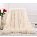 Fluffy Long Plush Throw Blanket Super Soft Double-sided Bedspread Blanket Shaggy Shawl Blanket for Adults Children