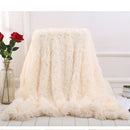 Fluffy Long Plush Throw Blanket Super Soft Double-sided Bedspread Blanket Shaggy Shawl Blanket for Adults Children