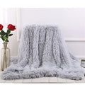 Fluffy Long Plush Throw Blanket Super Soft Double-sided Bedspread Blanket Shaggy Shawl Blanket for Adults Children