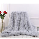 Fluffy Long Plush Throw Blanket Super Soft Double-sided Bedspread Blanket Shaggy Shawl Blanket for Adults Children