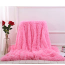 Fluffy Long Plush Throw Blanket Super Soft Double-sided Bedspread Blanket Shaggy Shawl Blanket for Adults Children