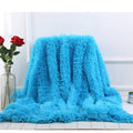 Fluffy Long Plush Throw Blanket Super Soft Double-sided Bedspread Blanket Shaggy Shawl Blanket for Adults Children