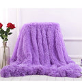 Fluffy Long Plush Throw Blanket Super Soft Double-sided Bedspread Blanket Shaggy Shawl Blanket for Adults Children