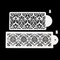 2 Style Cake Side Cupcake Stencil Cake Damask Lace Border Sugarcraft Decoration Cake Mould Plastic Baking Cake Decorating Tool