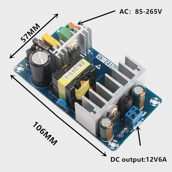 AC 100-240V to DC 24V 6-9A5V12V  24V 36V 48V 1A 2A 3A 4A 8A Power Supply Module Board Switch AC-DC Switch Power Supply Board