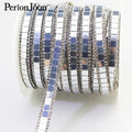 1 yard silver gold glass rhinestone hot fix tape ribbon crystal rhinestone decoration iron on shoes clothing accessories TR047