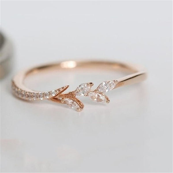 Fashion Flowers Ring For Women Girls Rose Gold Silver Color Zirconia Wedding Bands For Girls Party Jewelry Gift Accessories 2021