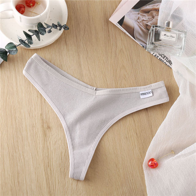 Sexy Women's Panties G-String Thong Underwear Cotton Panties Female Underpants Solid Color T-Back Pantys Intimates Lingerie
