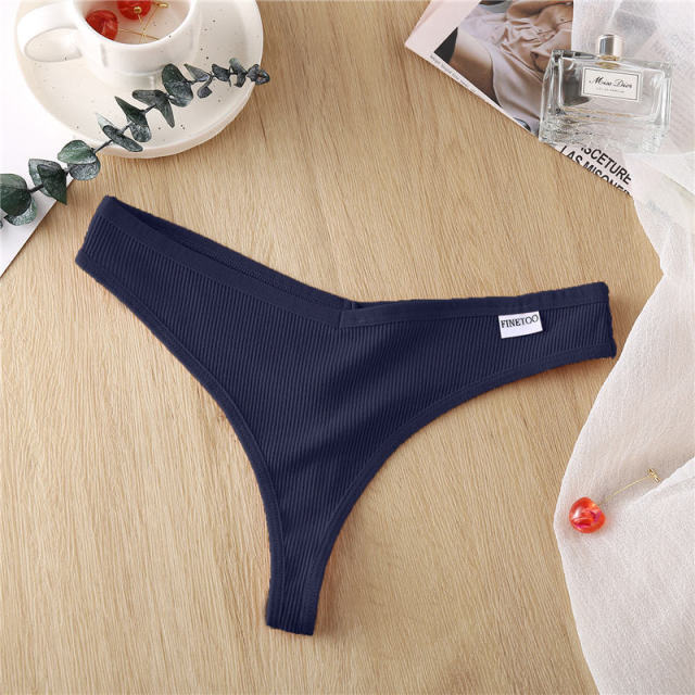 Sexy Women's Panties G-String Thong Underwear Cotton Panties Female Underpants Solid Color T-Back Pantys Intimates Lingerie