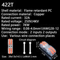 Mini Fast Wire Cable Connectors Universal Compact Conductor Spring Splicing Wiring Connector Push-in Terminal Block 422 SPL-2/3