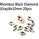 New sale Strass Korean Fashion 3D Nail Art Rhinestone Rhombus 6X10mm Flatback Pixie Crystal Stones For DIY Nail art Decoration