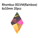 New sale Strass Korean Fashion 3D Nail Art Rhinestone Rhombus 6X10mm Flatback Pixie Crystal Stones For DIY Nail art Decoration