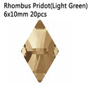 New sale Strass Korean Fashion 3D Nail Art Rhinestone Rhombus 6X10mm Flatback Pixie Crystal Stones For DIY Nail art Decoration