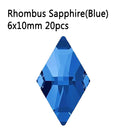 New sale Strass Korean Fashion 3D Nail Art Rhinestone Rhombus 6X10mm Flatback Pixie Crystal Stones For DIY Nail art Decoration