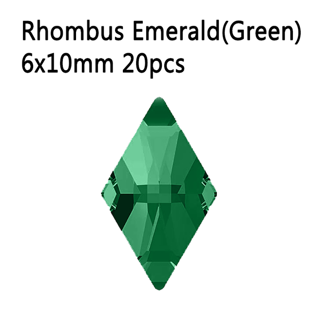 New sale Strass Korean Fashion 3D Nail Art Rhinestone Rhombus 6X10mm Flatback Pixie Crystal Stones For DIY Nail art Decoration