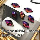 New sale Strass Korean Fashion 3D Nail Art Rhinestone Rhombus 6X10mm Flatback Pixie Crystal Stones For DIY Nail art Decoration