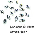 New sale Strass Korean Fashion 3D Nail Art Rhinestone Rhombus 6X10mm Flatback Pixie Crystal Stones For DIY Nail art Decoration