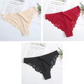 New Sexy Lace G String Panties For Women Nylon Silk Panty Thong Briefs Underwear Lingerie Female Ladies Floral Pantys Underpants