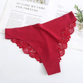 New Sexy Lace G String Panties For Women Nylon Silk Panty Thong Briefs Underwear Lingerie Female Ladies Floral Pantys Underpants