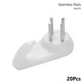 20PCS White Painting Photo Plastic Invisibl Nail Plastic Hanging Hanger Home Decor Wall Hooks Mount Picture Frame Seamless Nail