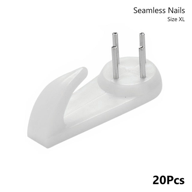 20PCS White Painting Photo Plastic Invisibl Nail Plastic Hanging Hanger Home Decor Wall Hooks Mount Picture Frame Seamless Nail